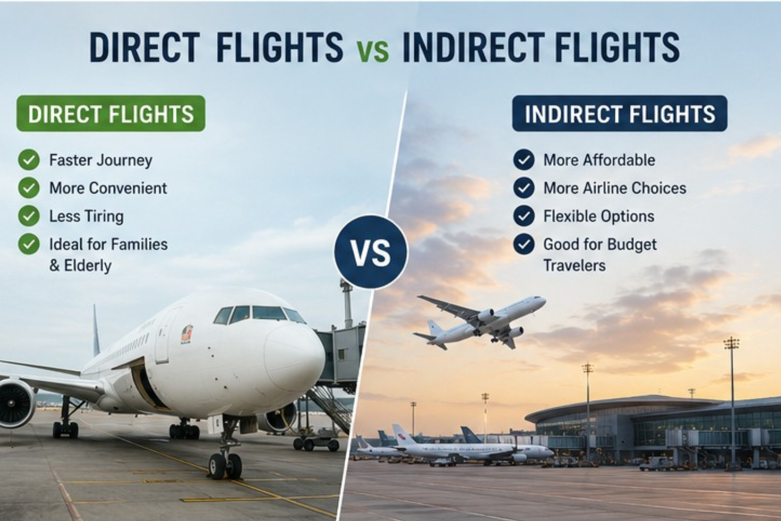 Direct vs Indirect Umrah Flights